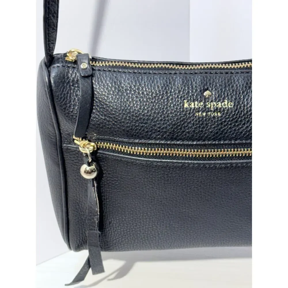Kate Spade New York Cobble Hill Cayli Black Pebble Leather Crossbody